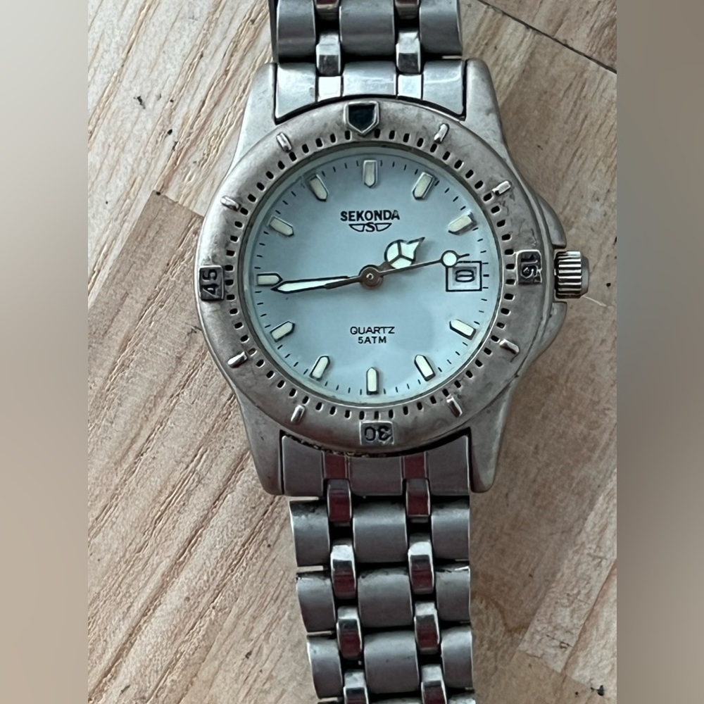 Sekonda Ladies Watch Stainless Bracelet White Dial Date Window